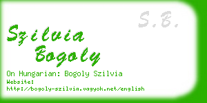 szilvia bogoly business card